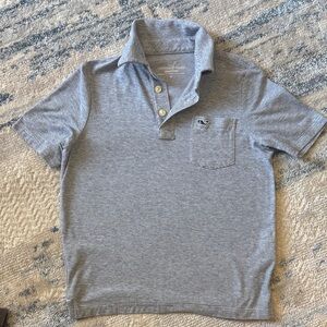 Navy Striped Boys Polo Shirt